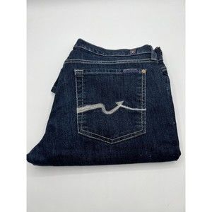 7 For All Mankind A Pocket Bootcut Jeans Womens 31X32 Blue Dark Wash Flare Denim